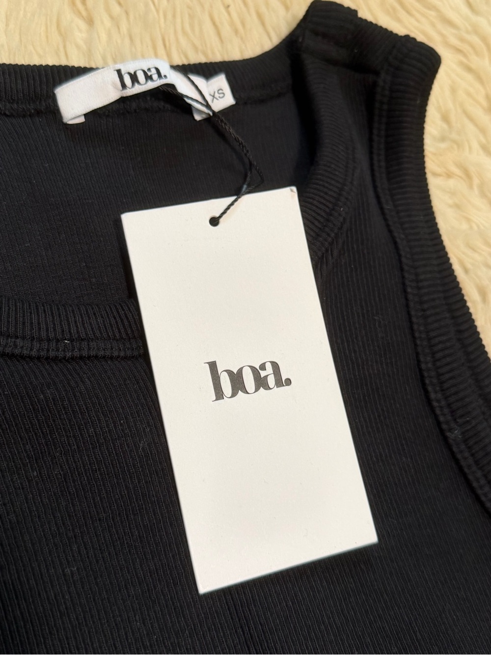 NWT Because of Alice (BOA.) Heavy Ribbed Maxi Dress in Black - Size XS - Picture 4 of 6